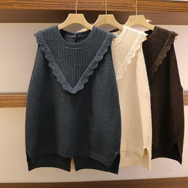 2021 spring newly arrived solid sleeveless round the single neck breasted shrug plissado sweater ixgz, White;black
2021 spring newly arrived solid sleeveless round the single neck breasted shrug plissado sweater ixgz, White;black