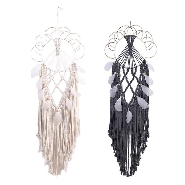 decorative objects & figurines macrame wall hanging dream catcher boho handmade woven tassel feather tapestry for kids room wedding decorati
decorative objects & figurines macrame wall hanging dream catcher boho handmade woven tassel feather tapestry for kids room wedding decorati