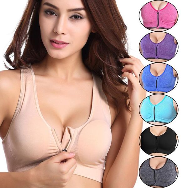 gym clothing zipper shockproof yoga bras women padded breathable workout running exercise seamless quick-dry brassiere soft underwear, White;black
gym clothing zipper shockproof yoga bras women padded breathable workout running exercise seamless quick-dry brassiere soft underwear, White;black