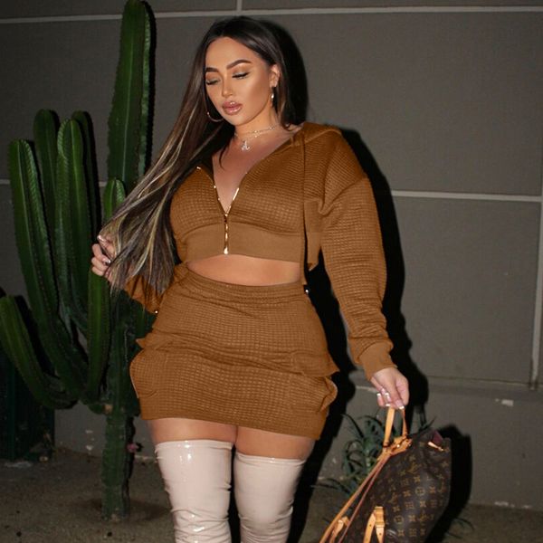 knitted 2 piece sets womens outfits zip up cropped jacket and skirt matching sets hoodie dress suits c16-ez50, White
knitted 2 piece sets womens outfits zip up cropped jacket and skirt matching sets hoodie dress suits c16-ez50, White