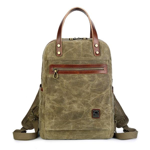 backpack vintage waterproof cotton canvas men's men women bucket bag leather lapbackpacks school male rucksack large
backpack vintage waterproof cotton canvas men's men women bucket bag leather lapbackpacks school male rucksack large