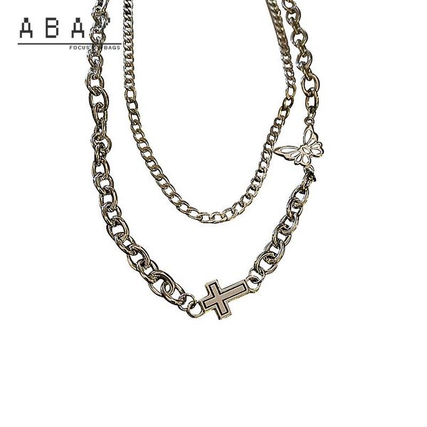 chains fashion butterfly cross double necklaces women's hip hop temperament elegant retro chain design sense neck trend, Silver
chains fashion butterfly cross double necklaces women's hip hop temperament elegant retro chain design sense neck trend, Silver