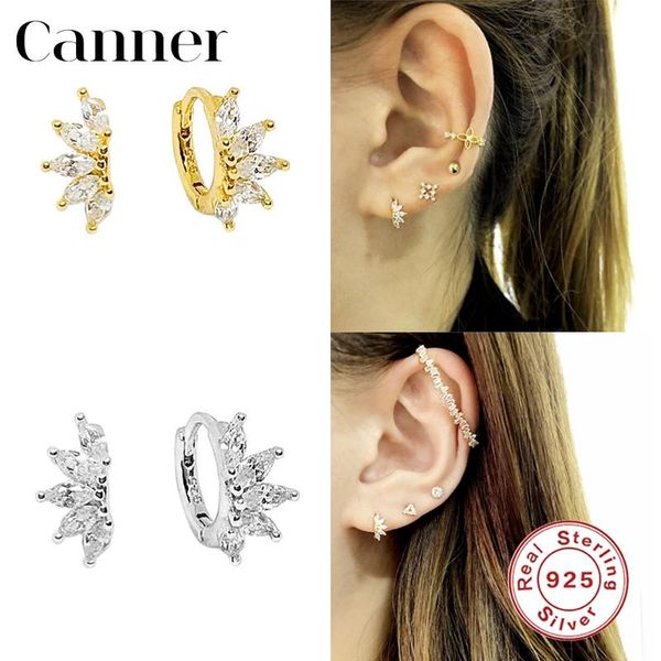 canner 100% real 925 sterling silver hoop earrings for women crystal zircon creative earrings fine jewelry korean pendientes w5, Golden;silver
canner 100% real 925 sterling silver hoop earrings for women crystal zircon creative earrings fine jewelry korean pendientes w5, Golden;silver