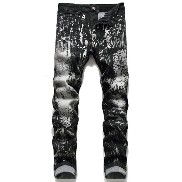 2021 new men's male trousers autumn winter models fashion printed jeans black style stretch trend slim fit denim pants 3012 cydd, Blue
2021 new men's male trousers autumn winter models fashion printed jeans black style stretch trend slim fit denim pants 3012 cydd, Blue