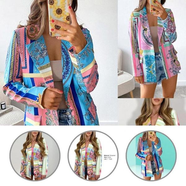 women's suits & blazers lightweight autumn winter retro print lapel women blazer streetwear, White;black
women's suits & blazers lightweight autumn winter retro print lapel women blazer streetwear, White;black