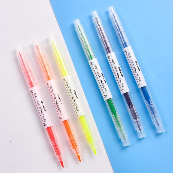 highlighters deli 12pcs highlighter pen double tip colored drawing diy marker kawaii stationery papelaria school office supplies, Black;red
highlighters deli 12pcs highlighter pen double tip colored drawing diy marker kawaii stationery papelaria school office supplies, Black;red