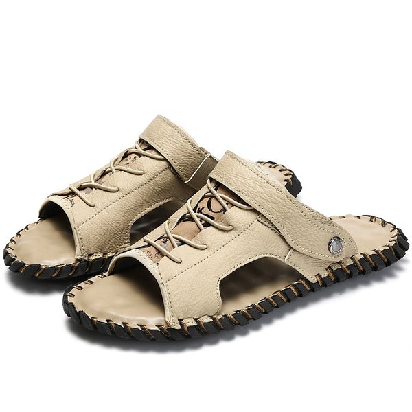 2021 Summer Men Shoes Slippers Casual Men Solid Sandals Manual Handcraft Sewing Comfortable Flats Beach Shoes 38-48 Size
2021 Summer Men Shoes Slippers Casual Men Solid Sandals Manual Handcraft Sewing Comfortable Flats Beach Shoes 38-48 Size