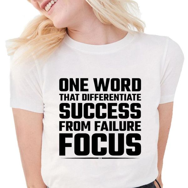 women's t-shirt design fashion one word - focus women motivational quote letter print soft cotton t shirt white
women's t-shirt design fashion one word - focus women motivational quote letter print soft cotton t shirt white