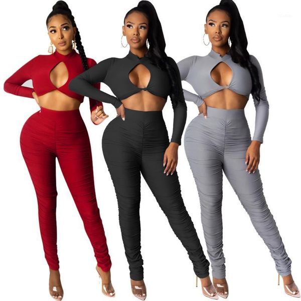 women's tracksuits bodycon two piece sets women fashion hollow front full sleeve crop and stacked skinny pant birthday party club o, Gray
women's tracksuits bodycon two piece sets women fashion hollow front full sleeve crop and stacked skinny pant birthday party club o, Gray