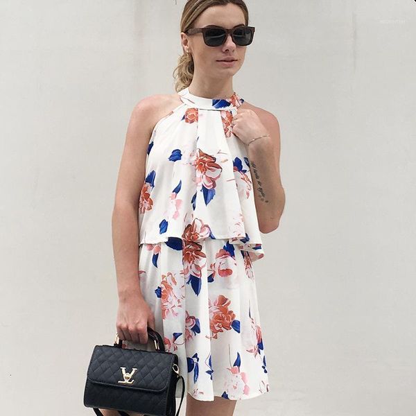 uguest summer women rompers jumpsuits plus size chiffon floral printed ruffles halter sleeveless casual beach playsuit lady women's &, Black;white
uguest summer women rompers jumpsuits plus size chiffon floral printed ruffles halter sleeveless casual beach playsuit lady women's &, Black;white