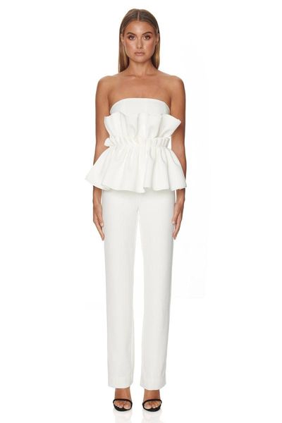 women's jumpsuits & rompers 2021 elegant women white strapless sleeveless romper celebrity evening party bodycon bandage, Black;white
women's jumpsuits & rompers 2021 elegant women white strapless sleeveless romper celebrity evening party bodycon bandage, Black;white