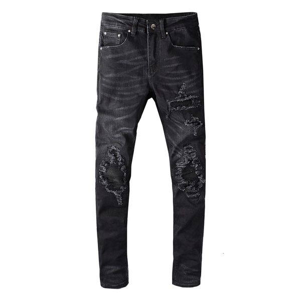 2021 new men's male brand black tattered patch jeans stretch slim fit large size 28-40 fashion streetwear denim pants trousers ct9g, Blue
2021 new men's male brand black tattered patch jeans stretch slim fit large size 28-40 fashion streetwear denim pants trousers ct9g, Blue