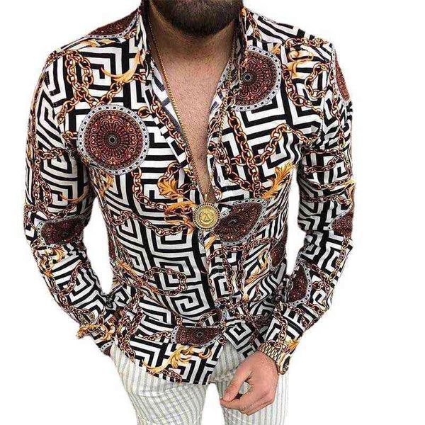 2021 autumn men's long sleeve shirt casual print shirt, White;black
2021 autumn men's long sleeve shirt casual print shirt, White;black