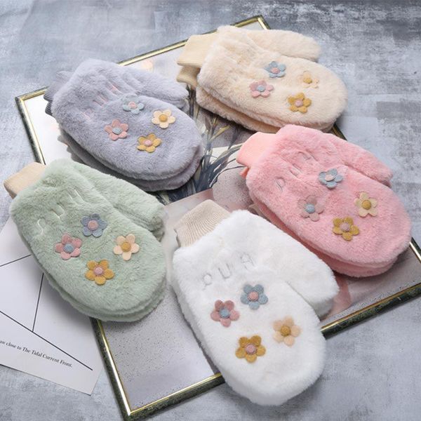 sports gloves winter women's keep warm 4 flowers soft thickening fur full fingers mittens lovely floral student windbreak riding, Black
sports gloves winter women's keep warm 4 flowers soft thickening fur full fingers mittens lovely floral student windbreak riding, Black