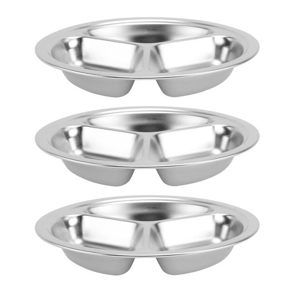 kitchen storage & organization 3pcs round stainless steel dinner tray separation plates plate rice dishes silver (20cm, 3 grids)
kitchen storage & organization 3pcs round stainless steel dinner tray separation plates plate rice dishes silver (20cm, 3 grids)