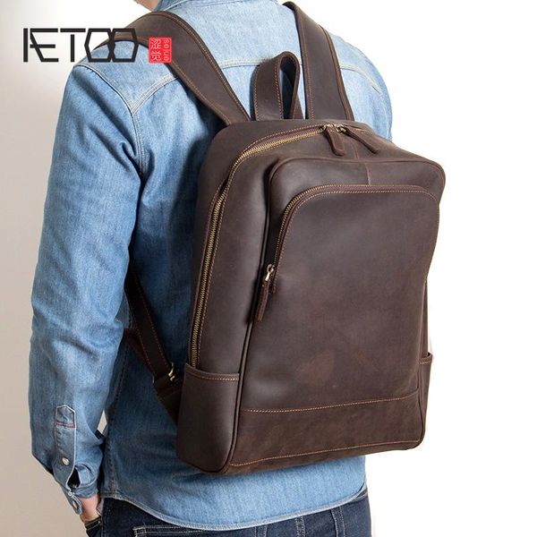 backpack aetoo leather men's shoulder bags, head travel backpacks, fashion business computer bags
backpack aetoo leather men's shoulder bags, head travel backpacks, fashion business computer bags