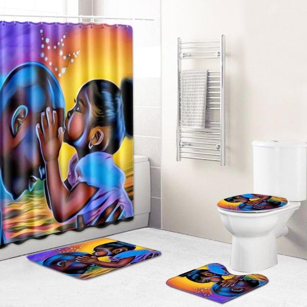 happy family cartoon shower curtain waterproof polyester fabric bath curtain toilet lid cover bath rugs mat set 4 piece
happy family cartoon shower curtain waterproof polyester fabric bath curtain toilet lid cover bath rugs mat set 4 piece