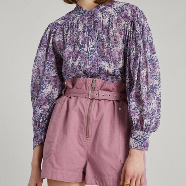women's blouses & shirts women shirt 2021 summer small floral texture printed pleated thin breathable long sleeve blouse, White
women's blouses & shirts women shirt 2021 summer small floral texture printed pleated thin breathable long sleeve blouse, White