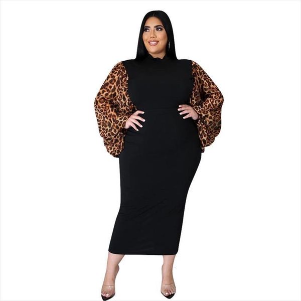 plus size xl 4xl elegant womens dresses leopard lantern long sleeve super stretch bodycon turtleneck dress wholesale dropshipping, Black;gray
plus size xl 4xl elegant womens dresses leopard lantern long sleeve super stretch bodycon turtleneck dress wholesale dropshipping, Black;gray