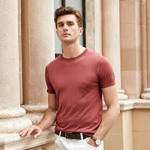 men t-shirt lyocell natural silk cotton short sleeve soft easy care cool fashion wine red summer cool man o-neck t shirt, White;black
men t-shirt lyocell natural silk cotton short sleeve soft easy care cool fashion wine red summer cool man o-neck t shirt, White;black