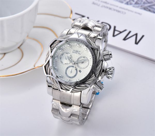 invicta fashion luxury men quartz watch calendar waterproof multifunction stainless steel watches reloj de hombre, Slivery;brown
invicta fashion luxury men quartz watch calendar waterproof multifunction stainless steel watches reloj de hombre, Slivery;brown