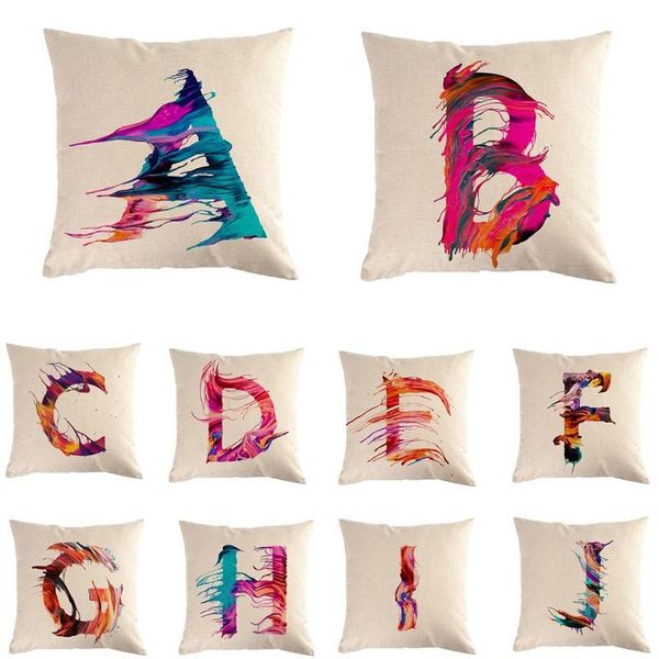 cushion/decorative pillow 1pcs watercolor letter 45*45cm cotton linen throw cushion cover car home decoration sofa decor decorative pillowca
cushion/decorative pillow 1pcs watercolor letter 45*45cm cotton linen throw cushion cover car home decoration sofa decor decorative pillowca