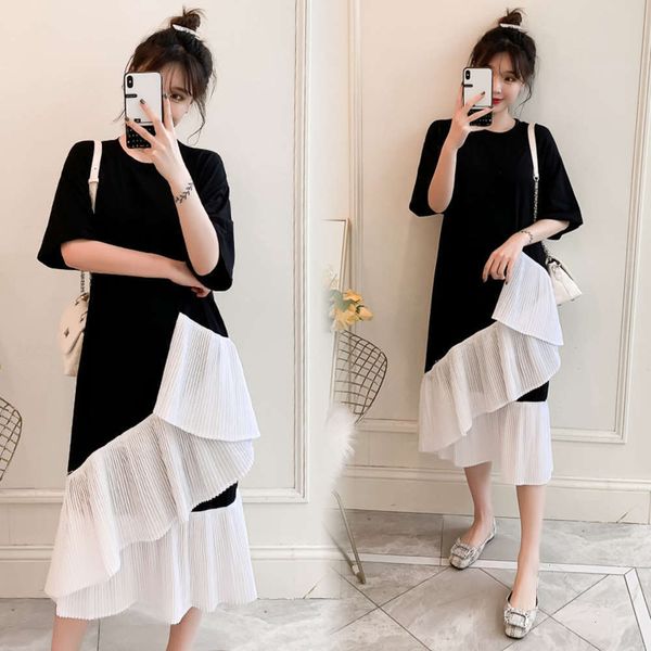 2021spring and summer large women's show thin dress fat mm loose cover belly foreign style bottom wear stitched pleated skirt, Black;gray
2021spring and summer large women's show thin dress fat mm loose cover belly foreign style bottom wear stitched pleated skirt, Black;gray