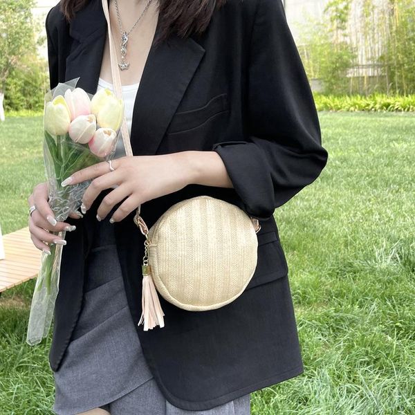 evening bags mini round women straw bag simple personality shoulder fashion tassel zipper crossbody for 2021 high quality
evening bags mini round women straw bag simple personality shoulder fashion tassel zipper crossbody for 2021 high quality