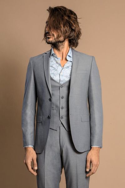 men's suits & blazers gray men's suits in style, option with three pieces (jacket + pants tie vest) fb62, White;black
men's suits & blazers gray men's suits in style, option with three pieces (jacket + pants tie vest) fb62, White;black