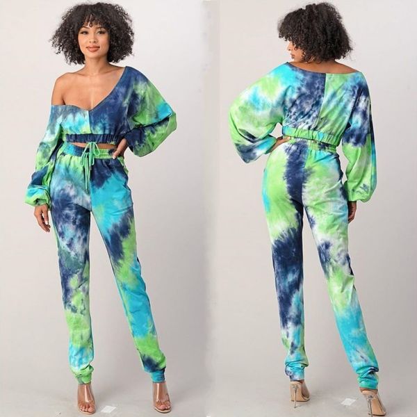 green tie dye print 2 play defines woman v neck sweater and jogger pants fall pant set salon wk32, Gray
green tie dye print 2 play defines woman v neck sweater and jogger pants fall pant set salon wk32, Gray