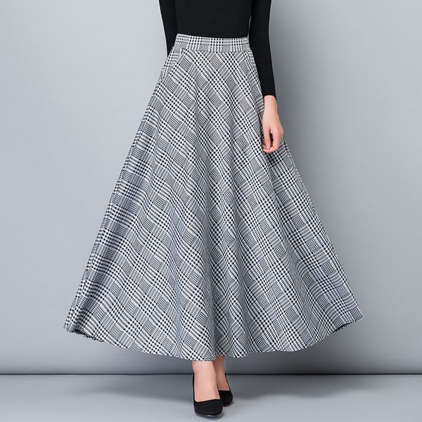 2021 plus size autumn spring long skirts women high waist vintage maxi elegant office lady wark plaid skirt streetwear ulio, Black
2021 plus size autumn spring long skirts women high waist vintage maxi elegant office lady wark plaid skirt streetwear ulio, Black