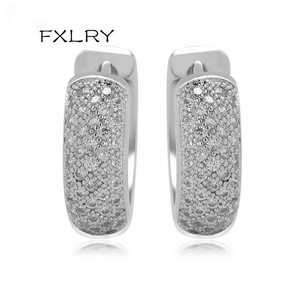 hoop & huggie fxlry white color + cubicn earrings micro pave luxury earring for women shining clear stone fashion jewelry, Golden;silver
hoop & huggie fxlry white color + cubicn earrings micro pave luxury earring for women shining clear stone fashion jewelry, Golden;silver