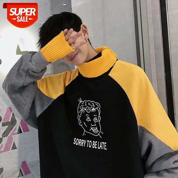 winter plus velvet thick sweater men's fake two-piece splicing bf loose high collar korean style hip-hop street fashion long sleeves #m, Black
winter plus velvet thick sweater men's fake two-piece splicing bf loose high collar korean style hip-hop street fashion long sleeves #m, Black