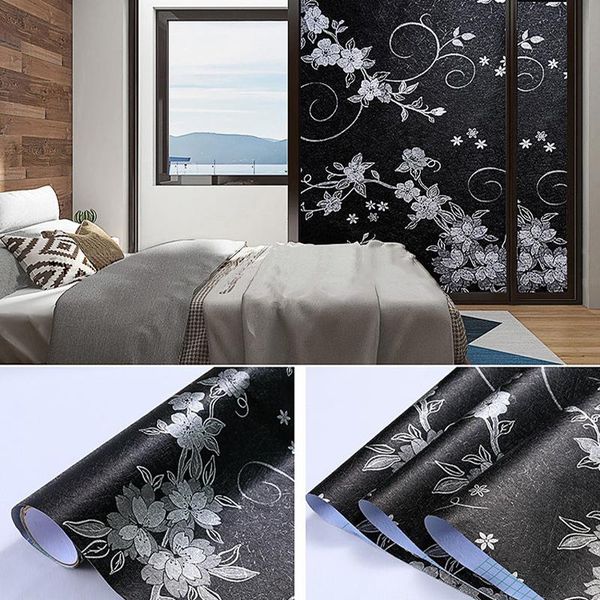 window stickers blackout film 100% light uv blocking decor frosted privacy all black 3d flower self-adhesive glass sticker
window stickers blackout film 100% light uv blocking decor frosted privacy all black 3d flower self-adhesive glass sticker