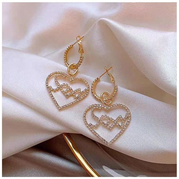 dangle & chandelier s925 needle peach heart earrings 2021 european and american style exaggerated fashion, Silver
dangle & chandelier s925 needle peach heart earrings 2021 european and american style exaggerated fashion, Silver