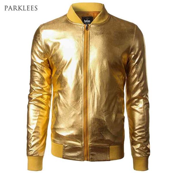 trend metallic gold bomber jacket men/women veste homme night club fashion slim fit zipper baseball varsity jacket 210923, Black;brown
trend metallic gold bomber jacket men/women veste homme night club fashion slim fit zipper baseball varsity jacket 210923, Black;brown