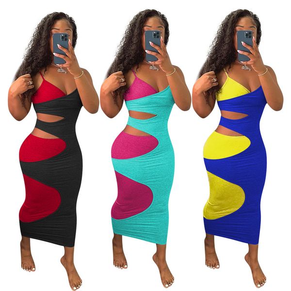summer sheath casual dresses for women spaghetti strap sleeveless long slim bodycon maxi dress hollow panelled party clubwear vestidos, Black;gray
summer sheath casual dresses for women spaghetti strap sleeveless long slim bodycon maxi dress hollow panelled party clubwear vestidos, Black;gray