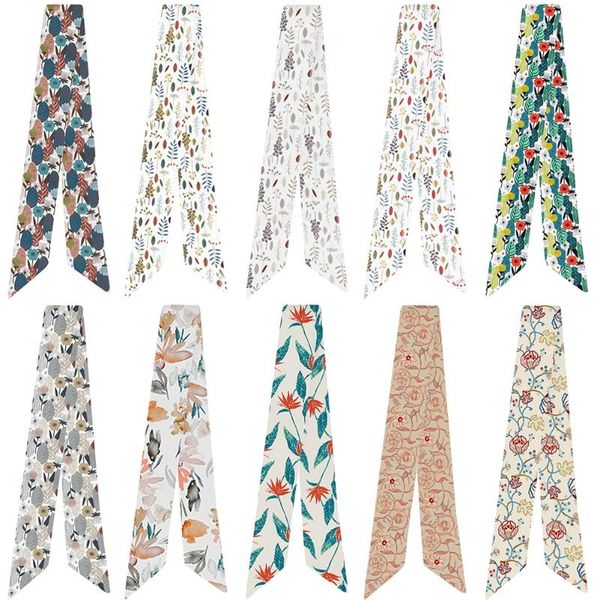 scarves small silk scarf for women plant leaf print variety bag handle tie wrap, Blue;gray
scarves small silk scarf for women plant leaf print variety bag handle tie wrap, Blue;gray