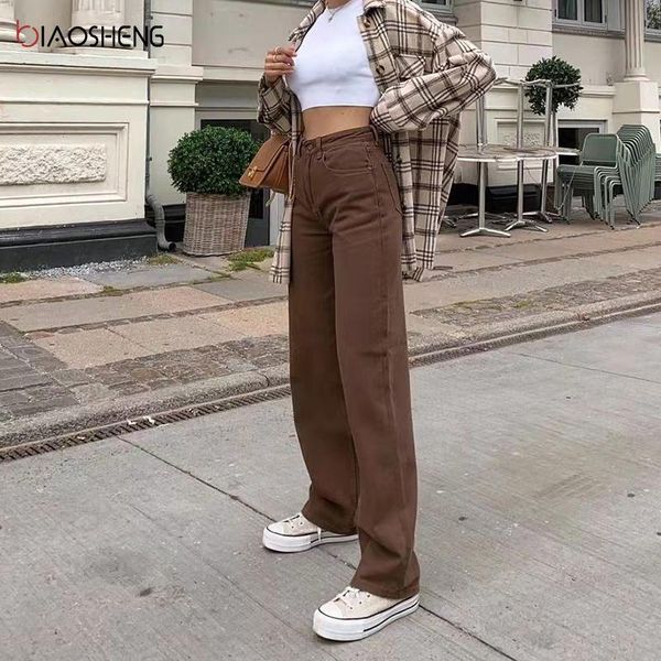 women's jeans biao sheng women pants straight leg slim fashion casual baggy denim trousers high waist loose wide jean, Blue
women's jeans biao sheng women pants straight leg slim fashion casual baggy denim trousers high waist loose wide jean, Blue