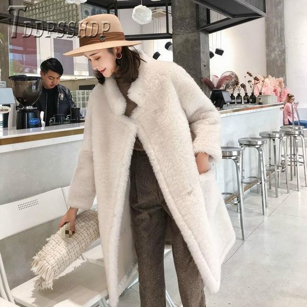 women's fur & faux 2021 korean imitation lambswool women coat beige color s-l size female overcoat, Black
women's fur & faux 2021 korean imitation lambswool women coat beige color s-l size female overcoat, Black