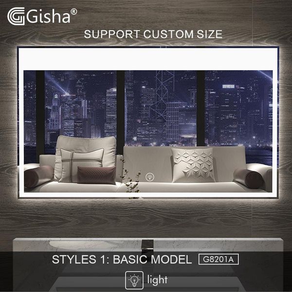mirrors gisha smart mirror led bathroom wall toilet anti-fog with touch screen bluetooth g8201
mirrors gisha smart mirror led bathroom wall toilet anti-fog with touch screen bluetooth g8201