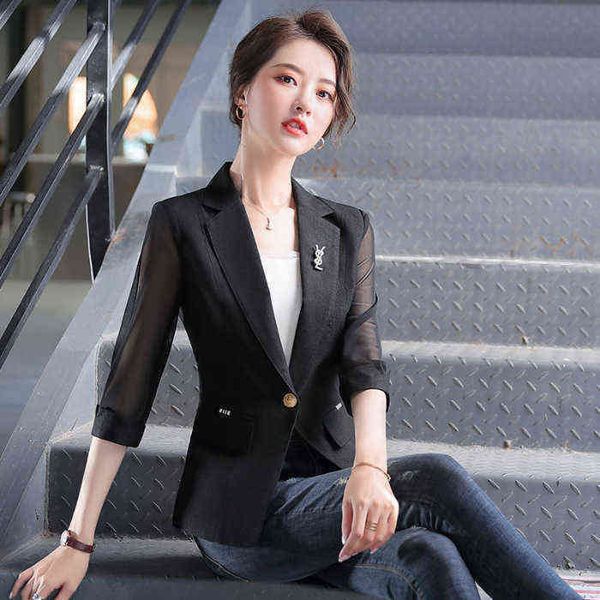 nxy women's suit fashion small pack women lent jas 2022 summer clothing leisure slim three quarter mouw trend sun-protecting blazer 22, White;black
nxy women's suit fashion small pack women lent jas 2022 summer clothing leisure slim three quarter mouw trend sun-protecting blazer 22, White;black