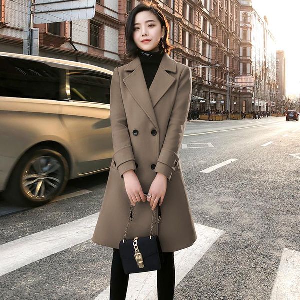 women's wool & blends kmetram real coat female jacket woman spring 2021 streetwear korean woolen coats and jackets outwear casaco femin, Black
women's wool & blends kmetram real coat female jacket woman spring 2021 streetwear korean woolen coats and jackets outwear casaco femin, Black