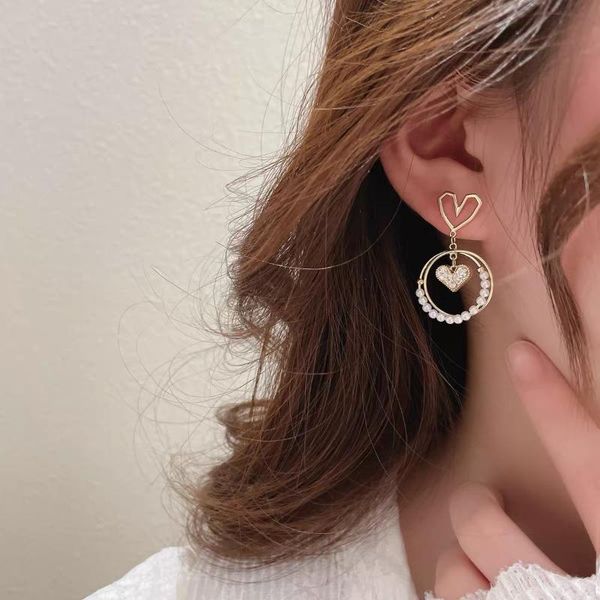 dangle & chandelier yaologe 2021 trend gold color heart rhinestone drop earrings for women round alloy pearl fashion party jewelry brincos, Silver
dangle & chandelier yaologe 2021 trend gold color heart rhinestone drop earrings for women round alloy pearl fashion party jewelry brincos, Silver