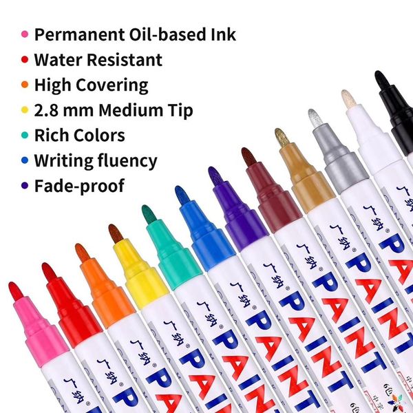 60pcs set waterproof car tyre tire tread rubber metal permanent paint marker pen ing
60pcs set waterproof car tyre tire tread rubber metal permanent paint marker pen ing