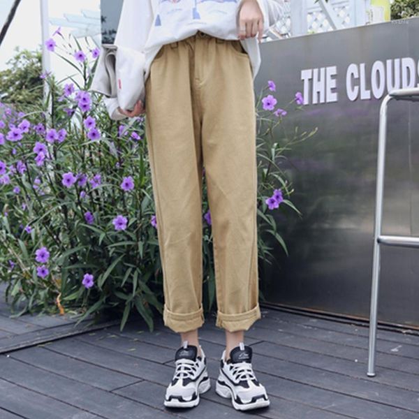 korean loose harem pants solid women elastic waist ankle-length laides cotton student khaki black army green women's & capris, Black;white
korean loose harem pants solid women elastic waist ankle-length laides cotton student khaki black army green women's & capris, Black;white