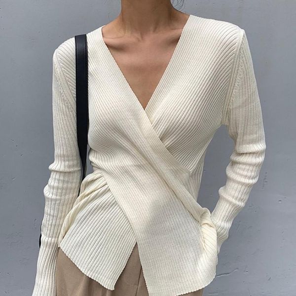 new pullover women knitted sweater v-neck cross pull female lady jumpers sw040, White;black
new pullover women knitted sweater v-neck cross pull female lady jumpers sw040, White;black
