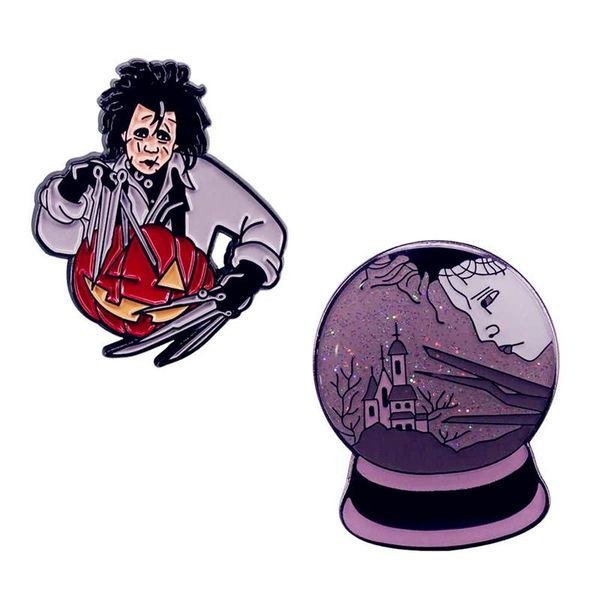 pins, brooches edward scissor hands brooch rreepy carver sad castle snow globe glitter crystal ball enamel pins set, Gray
pins, brooches edward scissor hands brooch rreepy carver sad castle snow globe glitter crystal ball enamel pins set, Gray