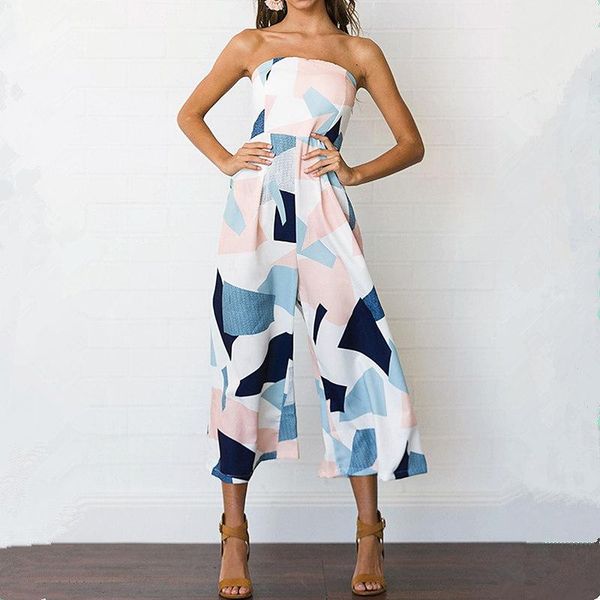 women's jumpsuits & rompers women summer geometric print strapless jumpsuit wide leg long pants sleeveless playsuit, Black;white
women's jumpsuits & rompers women summer geometric print strapless jumpsuit wide leg long pants sleeveless playsuit, Black;white