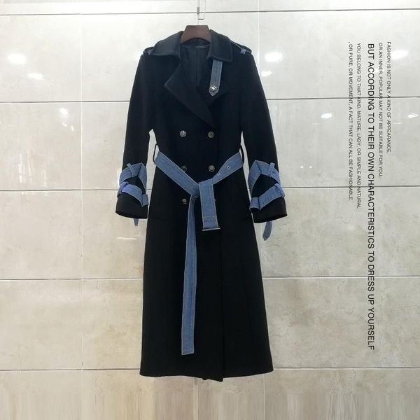 women's trench coats europe fashion contrast color patchwork coat for women 2021 fall winter double breasted windbreaker female slim lo, Tan;black
women's trench coats europe fashion contrast color patchwork coat for women 2021 fall winter double breasted windbreaker female slim lo, Tan;black